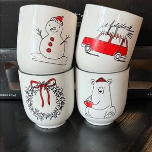 Christmas tea cups